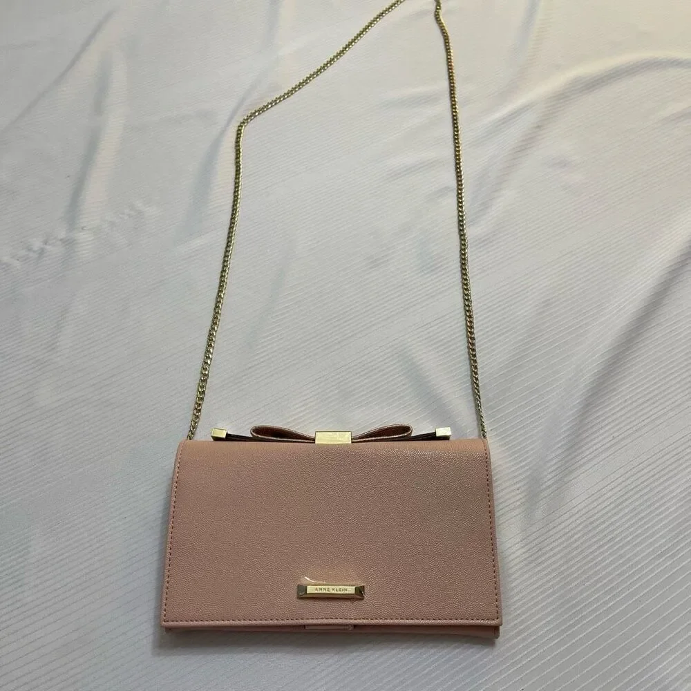 Anne Klein Time To Indulge Bow Wallet Crossbody Purse Handbag New